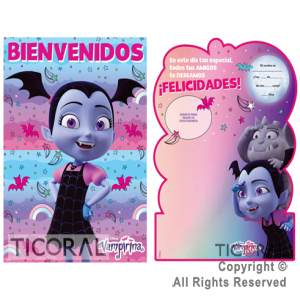 VAMPIRINA AFICHE BIENVENIDO Y RECORDATORIO x 2